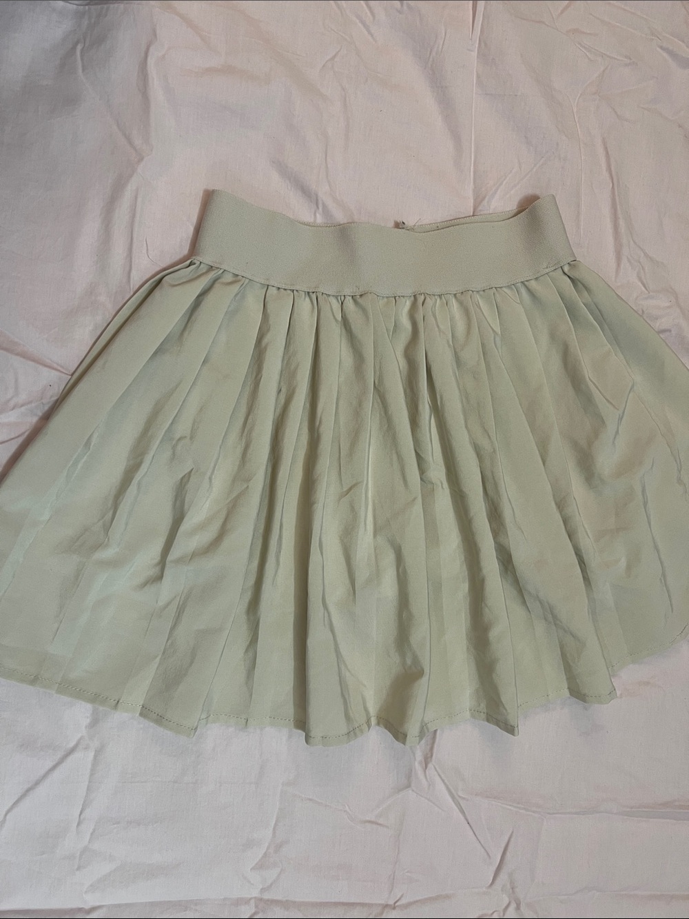 if it were me Mint Green Pleated Skater Skirt